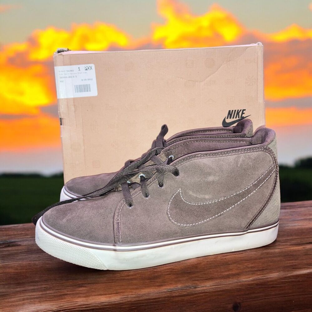 Nike Toki Mens 385444 203 Baroque Brown Chukka Sneakers Suede Size 9.5!